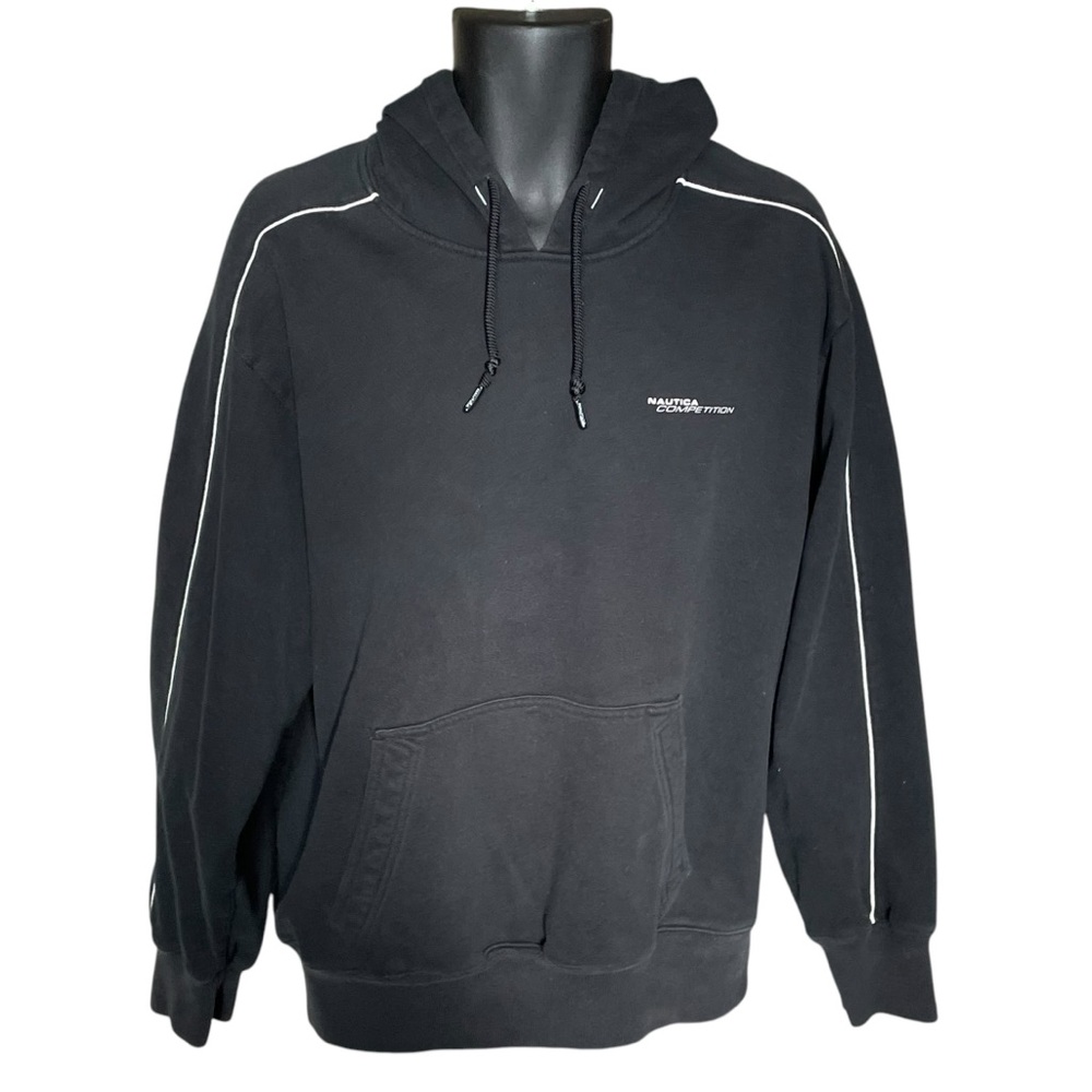 NAUTICA COMPETITION Black Hoodie Sweatshirt Size XL